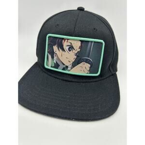 Demon Slayer Patch Snapback Baseball Cap Black One Size